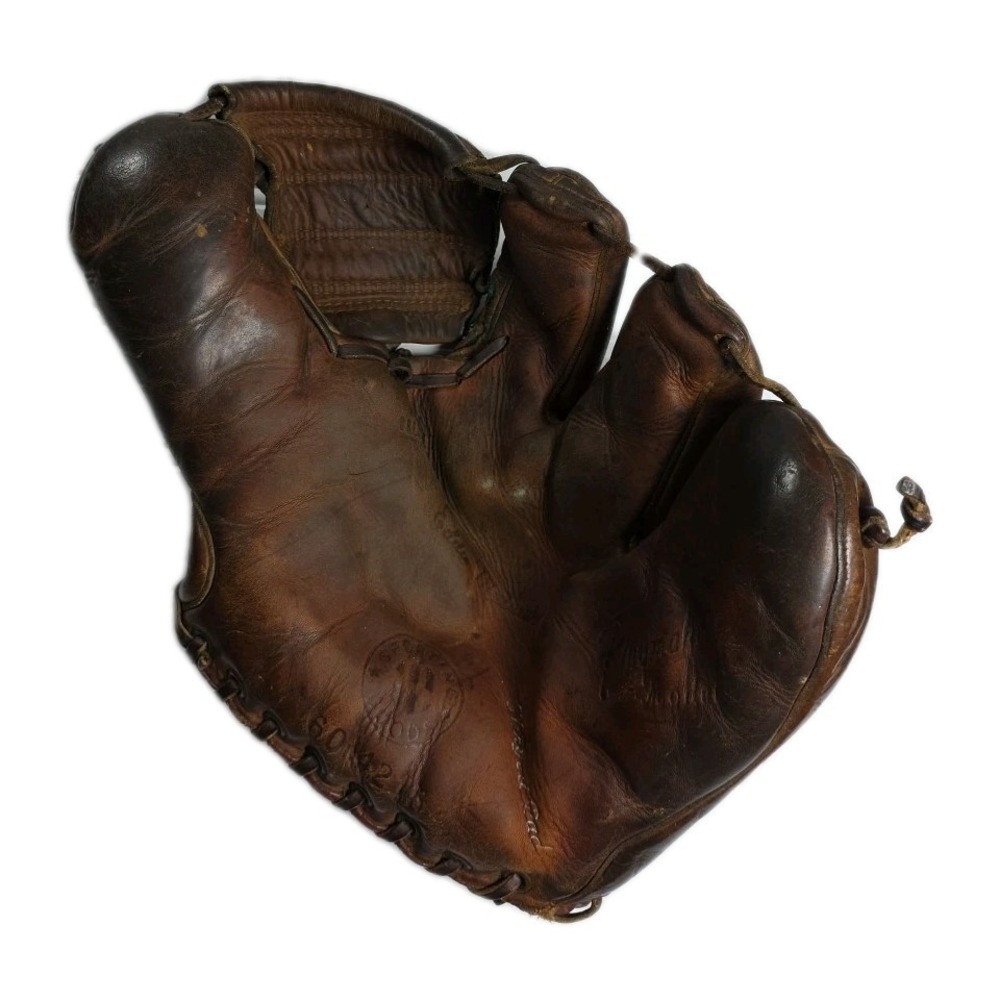 1950's Vintage  "EDDIE‎ MATTHEWS"  GLOVE 3 Finger Model # 604215 Sporting Goods